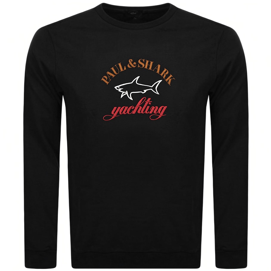 Alternative Image for ProductPaul And Shark Crew Neck Logo Sweatshirt Black1